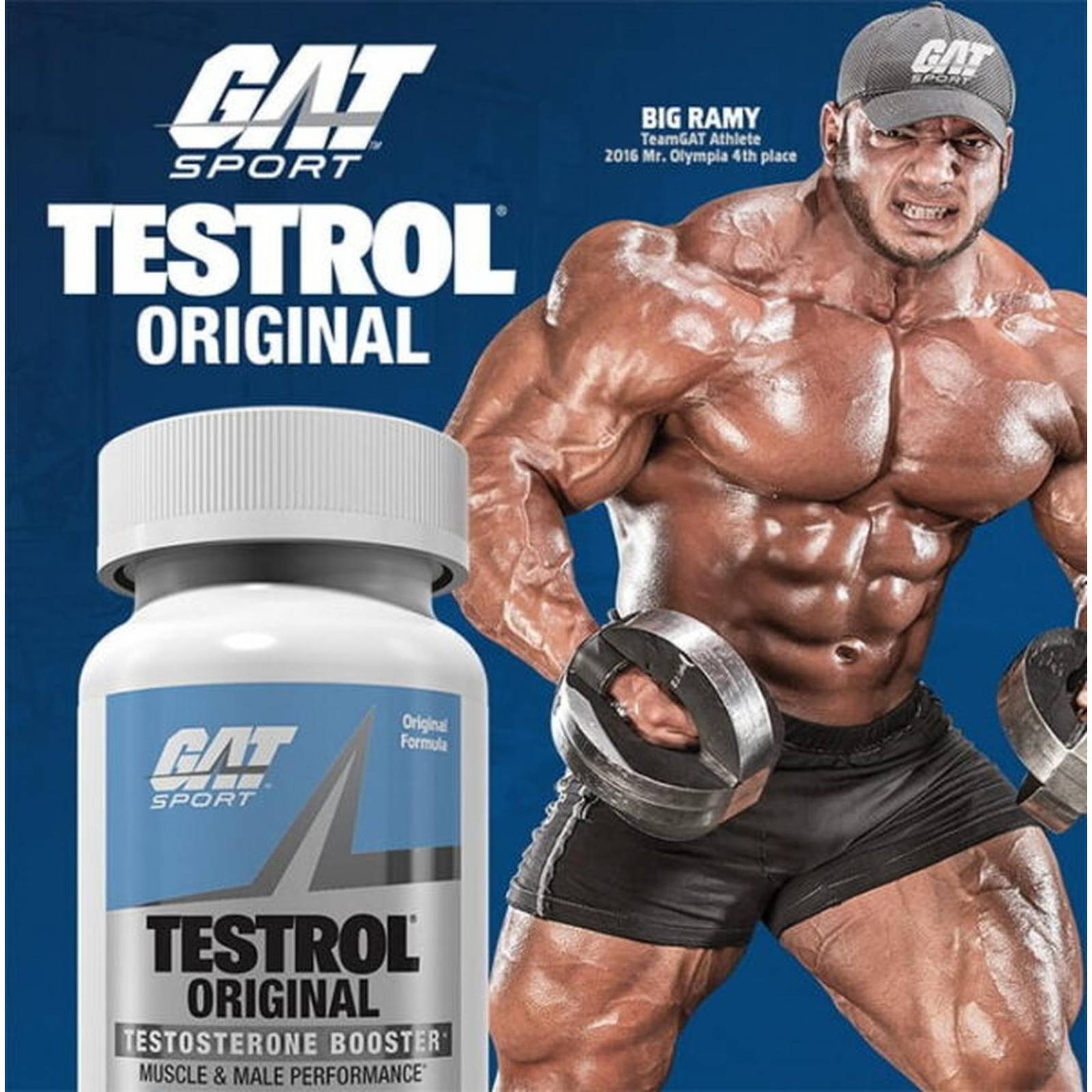 Precursor de testosterona Gat Testrol Original 60 Tabletas tribulus 