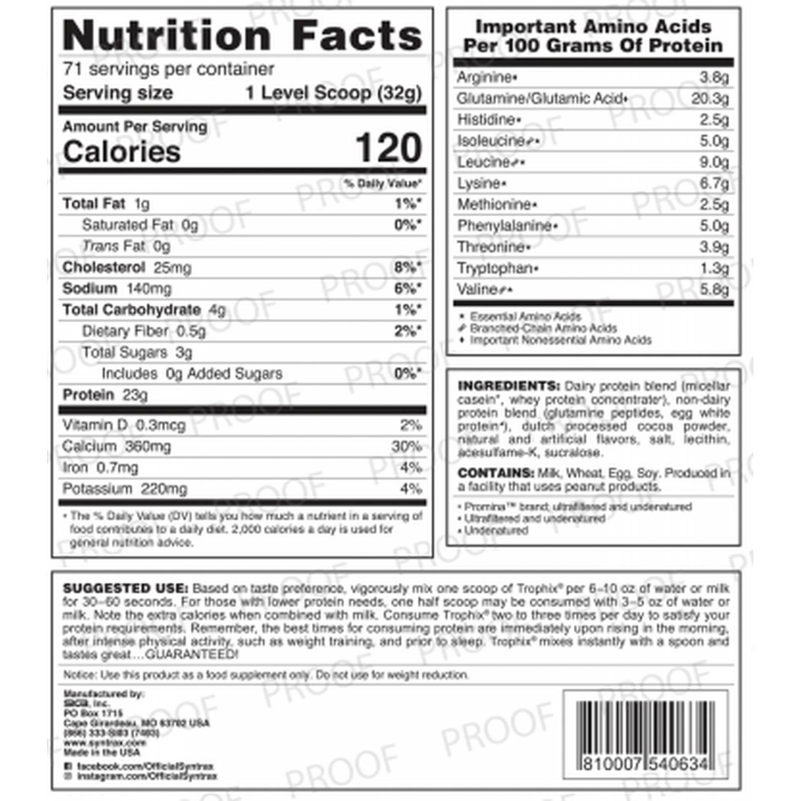 Proteína Syntrax Trophix 5 lb