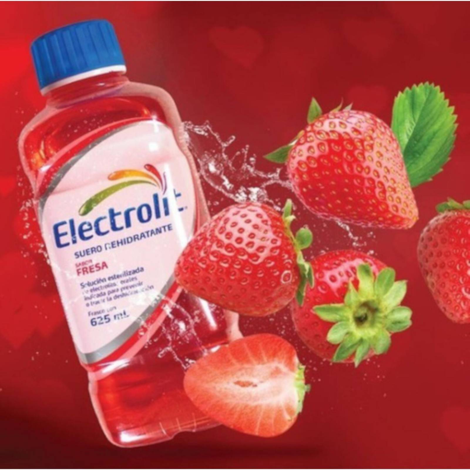 Pack de 12 Suero Electrolit Fresa 625 ml 