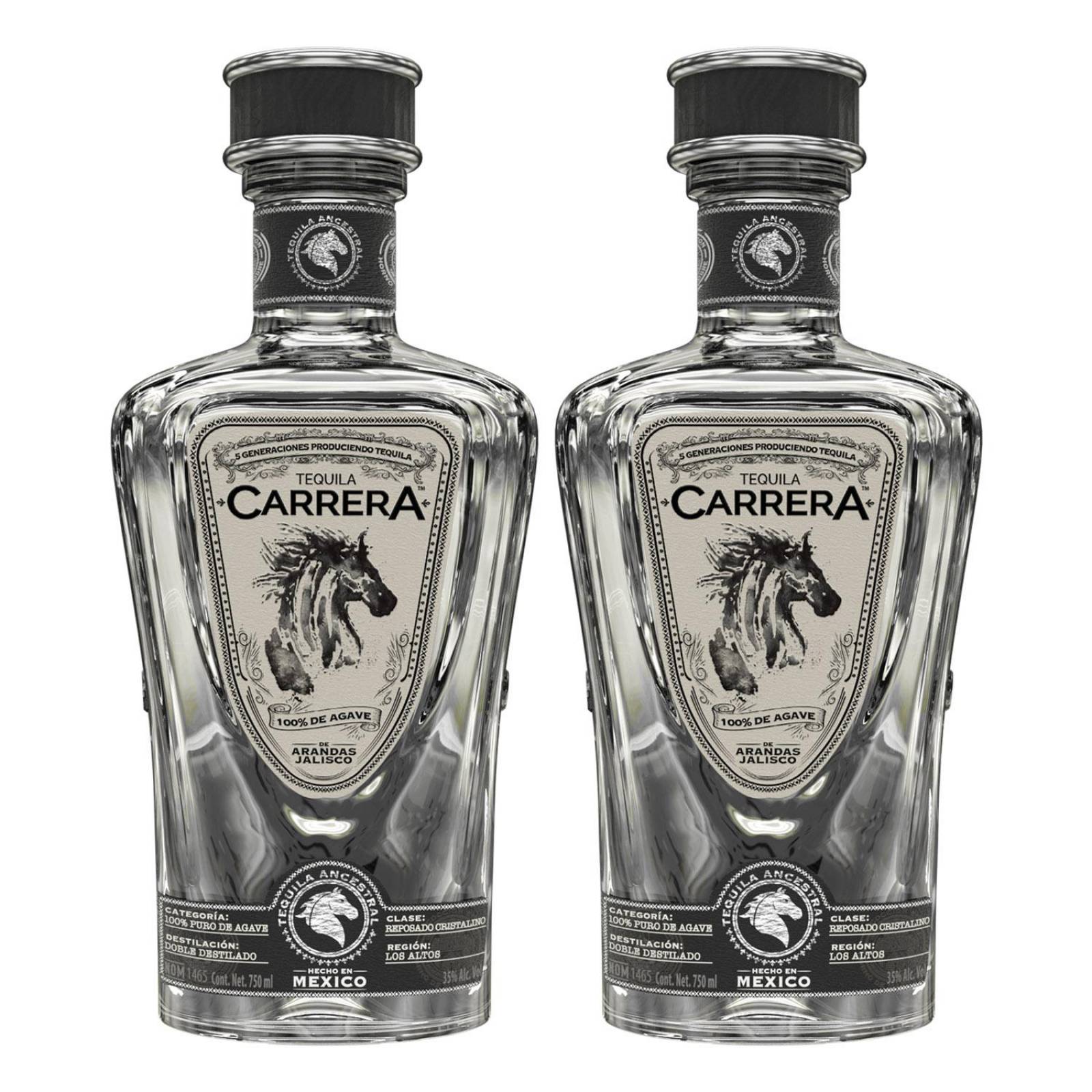 Pack de 2 Tequila Carrera Cristalino 750 ml