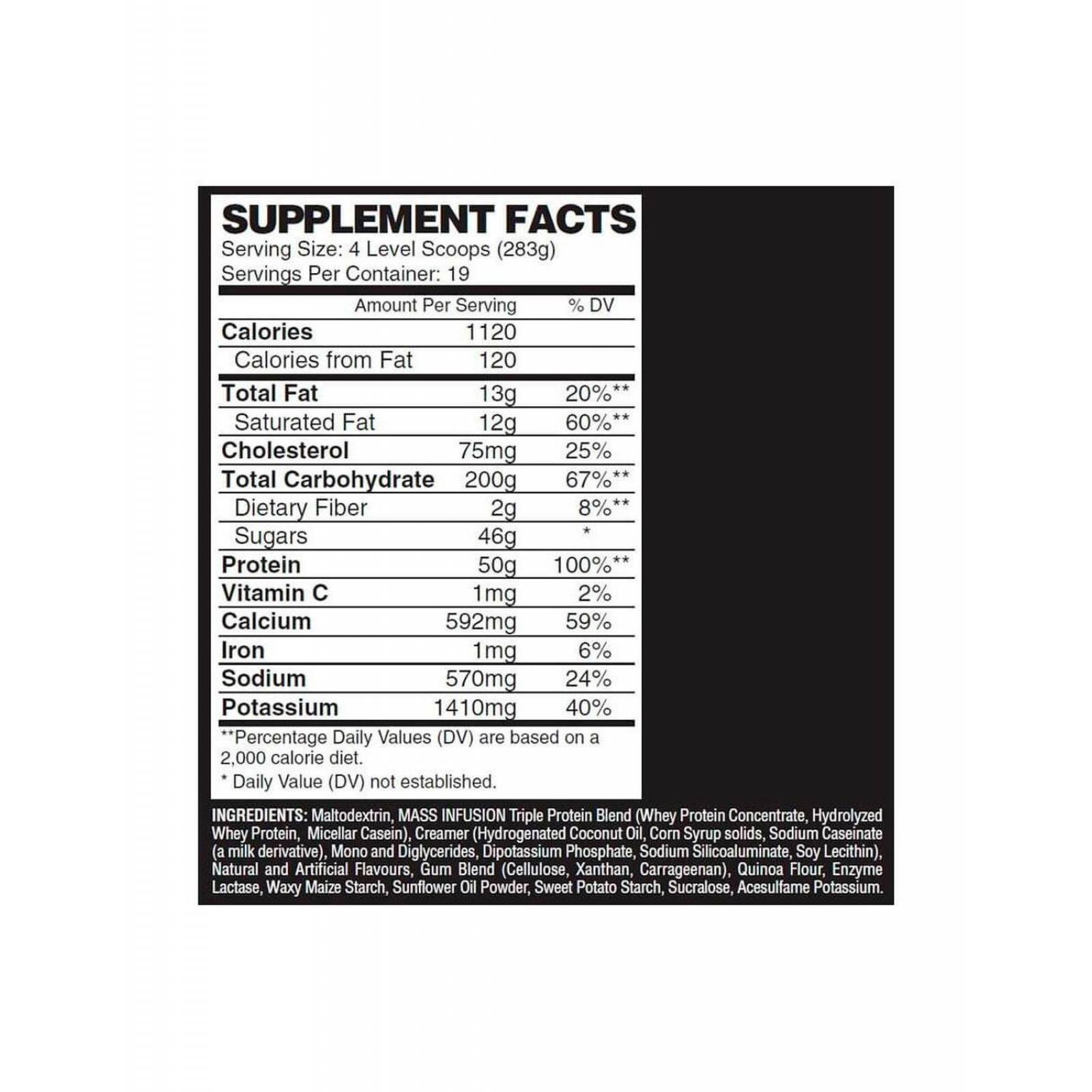 Ganador de peso Nutrex Mass Infusion 12 Libras (19 Servicios)