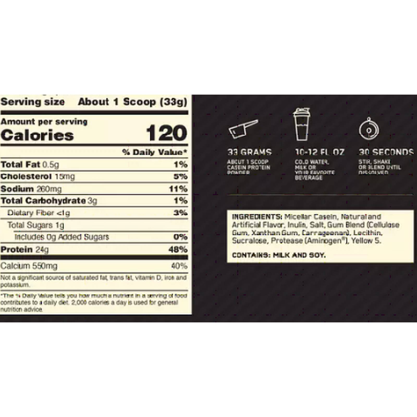 Proteína caseína Optimum Nutrition Gold Standard 100% casein 53 Serv 