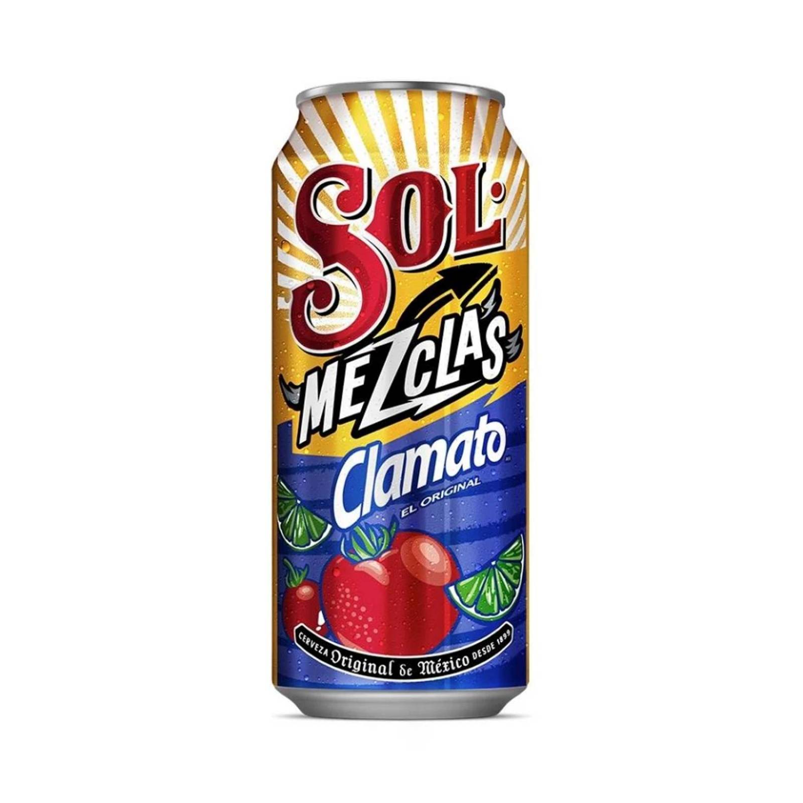 Pack de 24 Cerveza Sol Clamato Lata 473 ml 