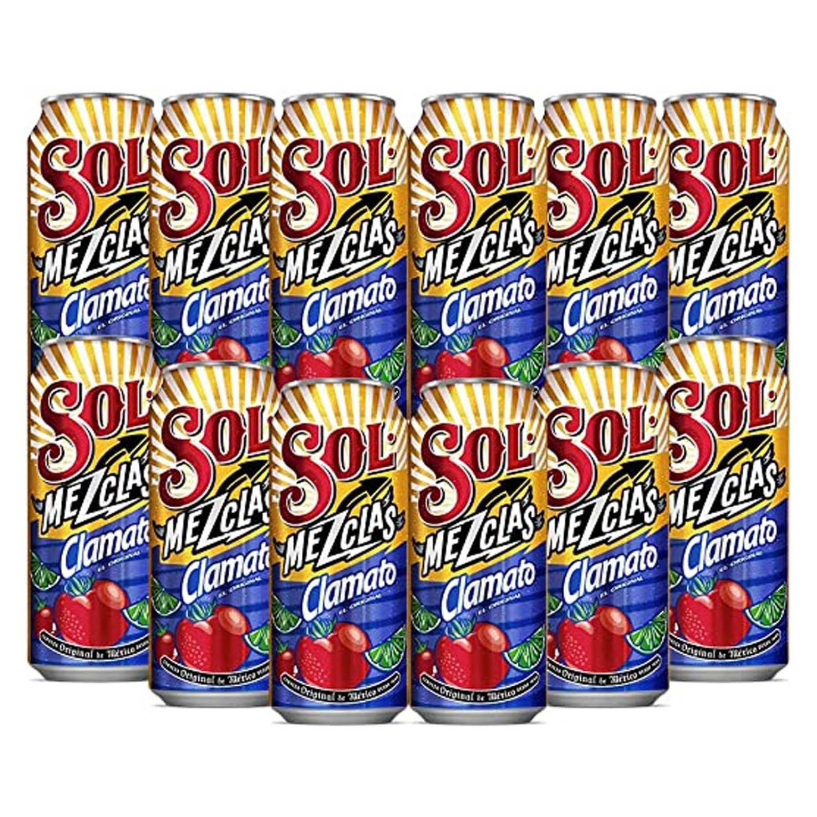 Pack de 24 Cerveza Sol Clamato Lata 473 ml 