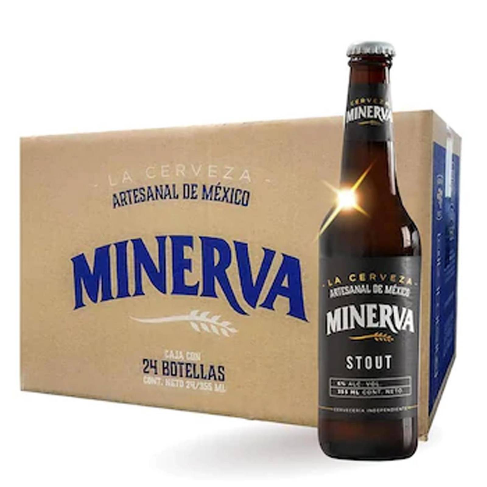 Pack de 24 Cerveza Minerva Stout Imp 355 ml 