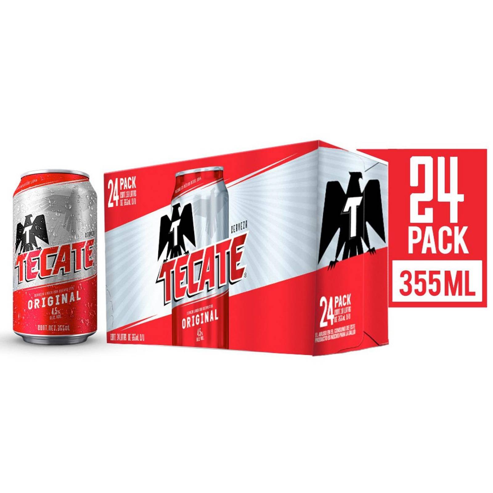Pack de 24 Cerveza Tecate Lata 355 ml 