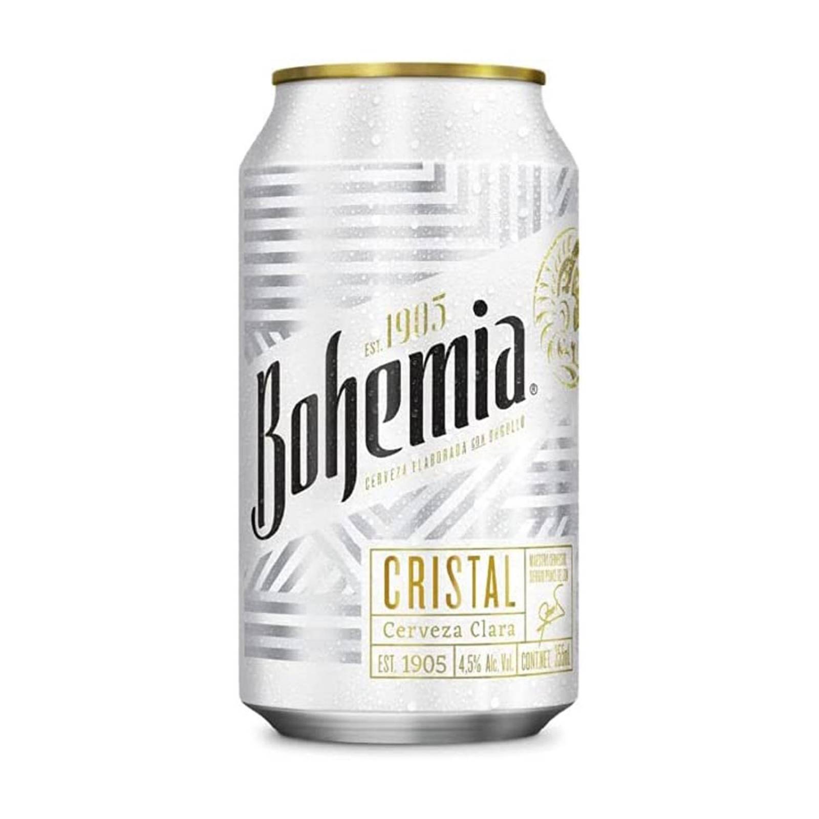 Pack de 24 Cerveza Bohemia Cristal Lata 355 ml 