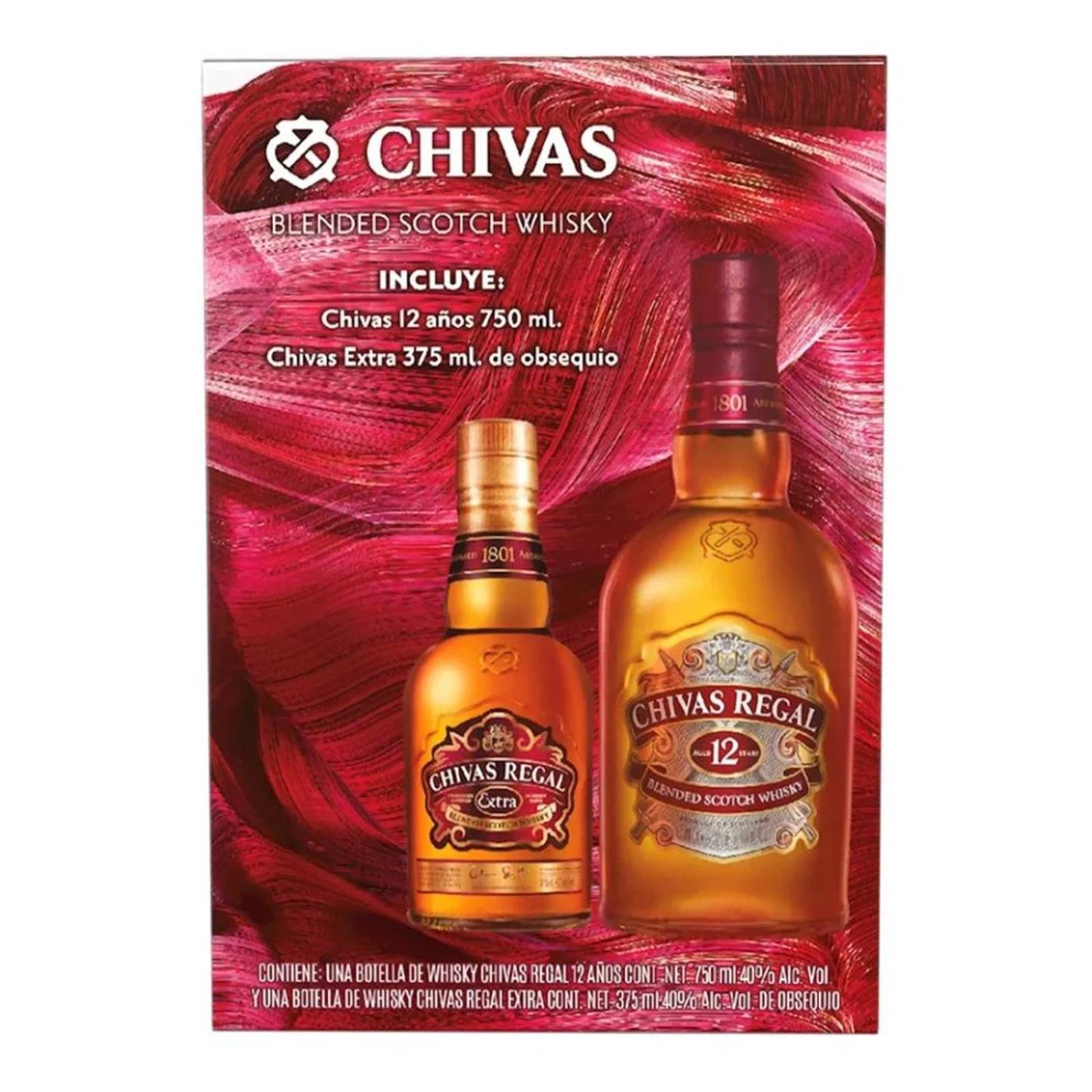 Whisky Chivas Regal 12 años 750 ml + Extra 375 ml 