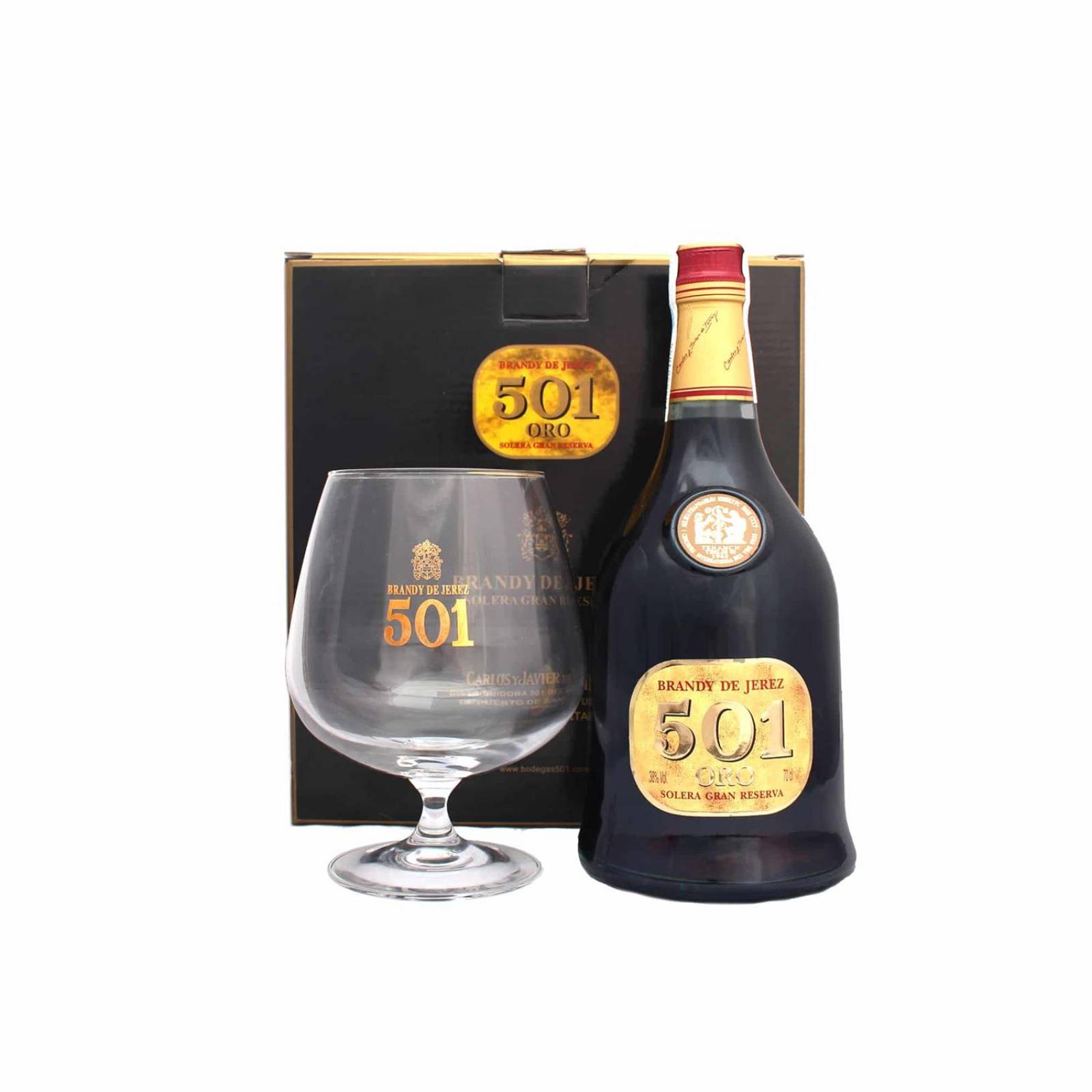 Brandy 501 Solera Gran Reserva 700 ml + Copa
