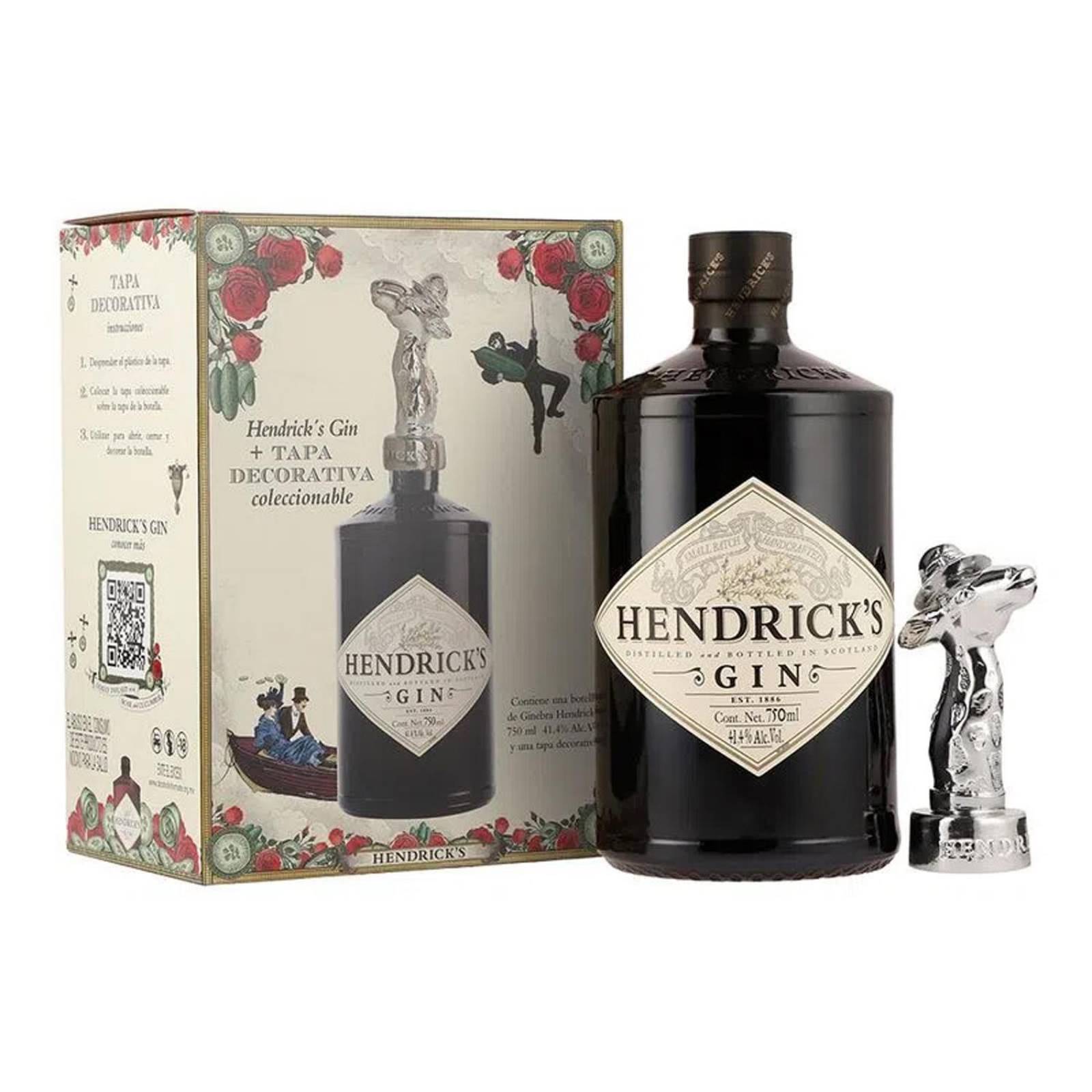 Ginebra Hendrick's 750 ml + Tapa decorativa 