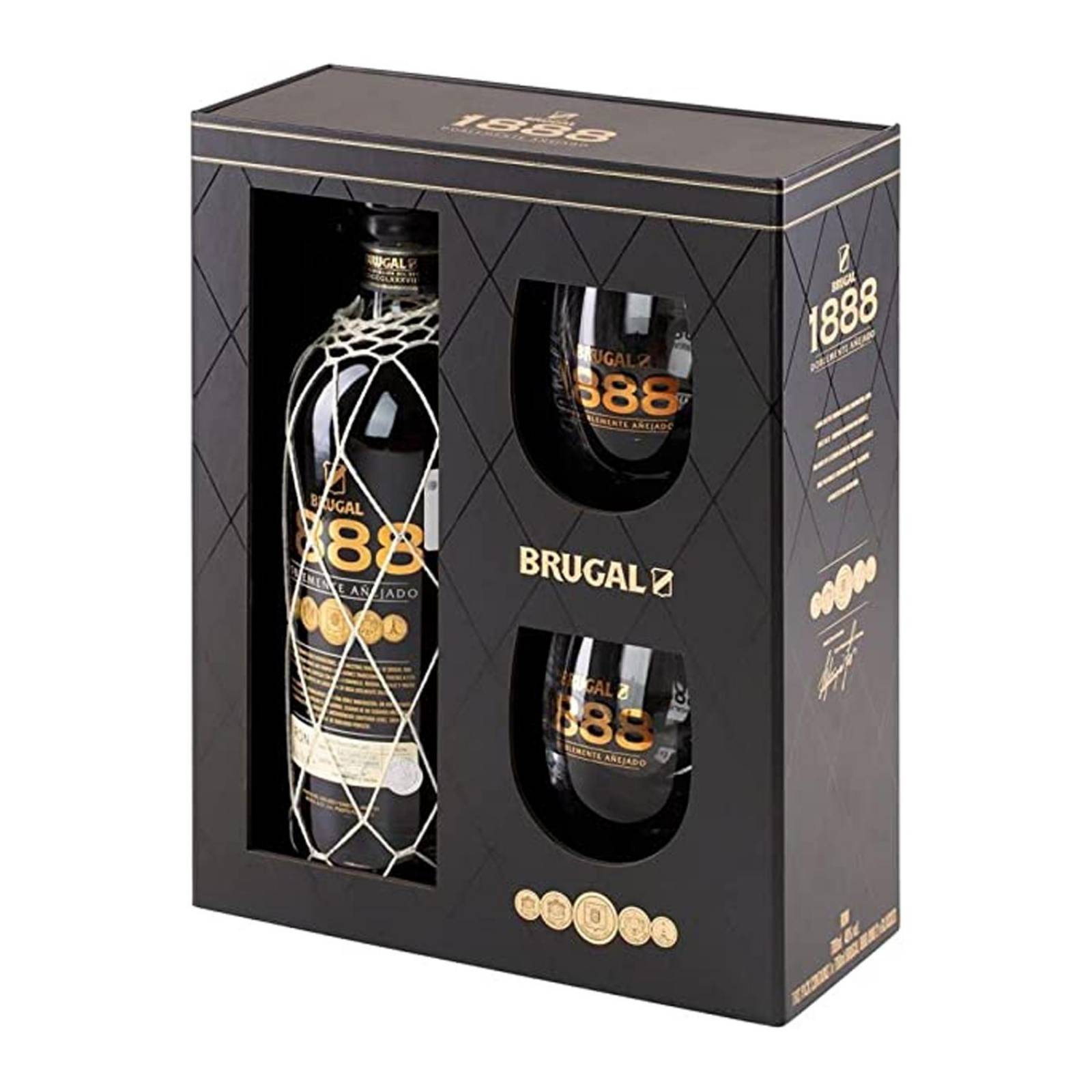 Ron Brugal 1888 Gran Reserva 700 ml + 2 vasos