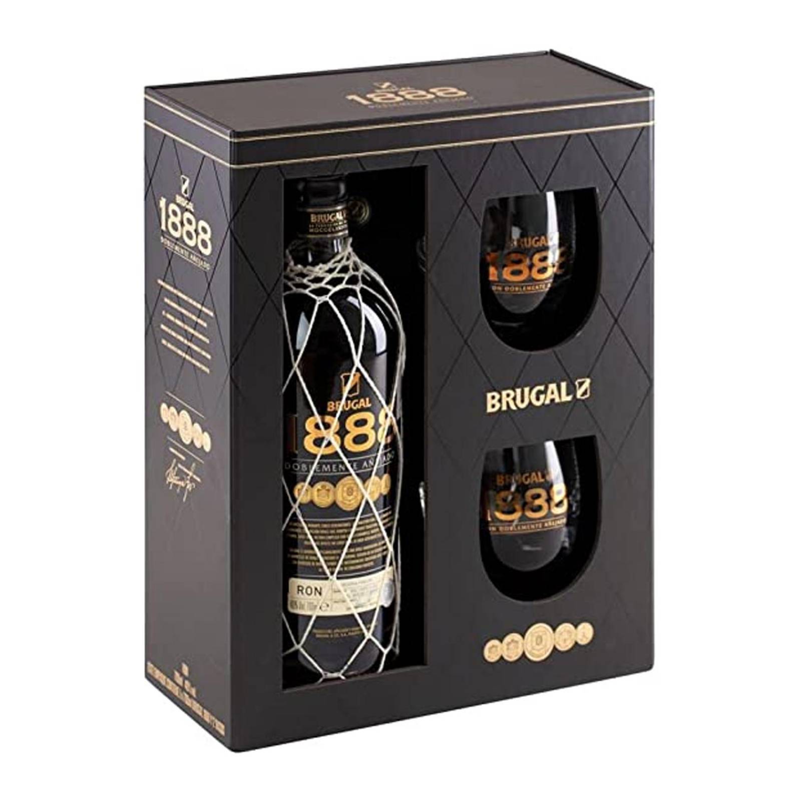 Ron Brugal 1888 Gran Reserva 700 ml + 2 vasos