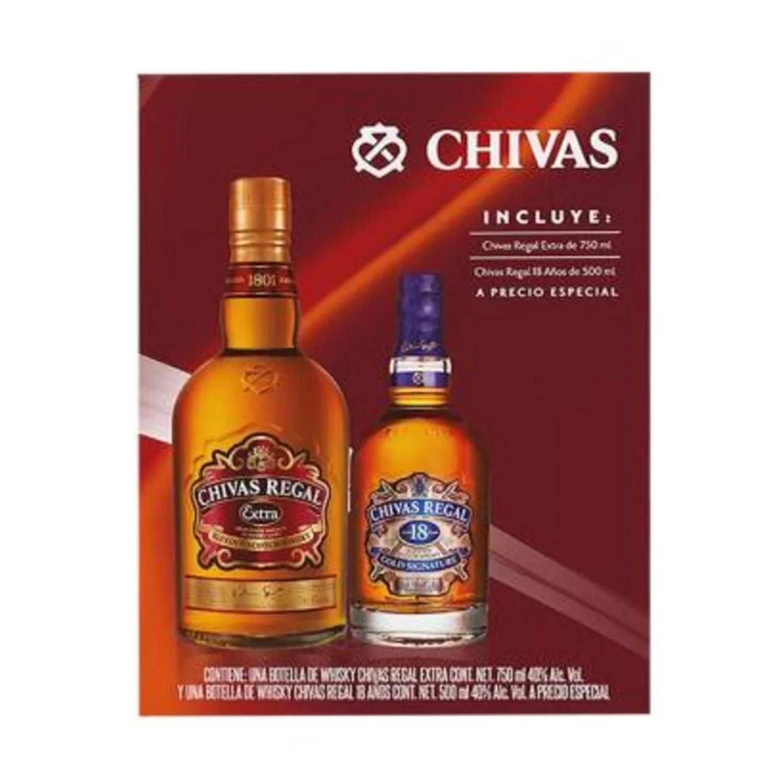 Whisky Chivas Regal 18 años 750 ml + Extra 750 ml