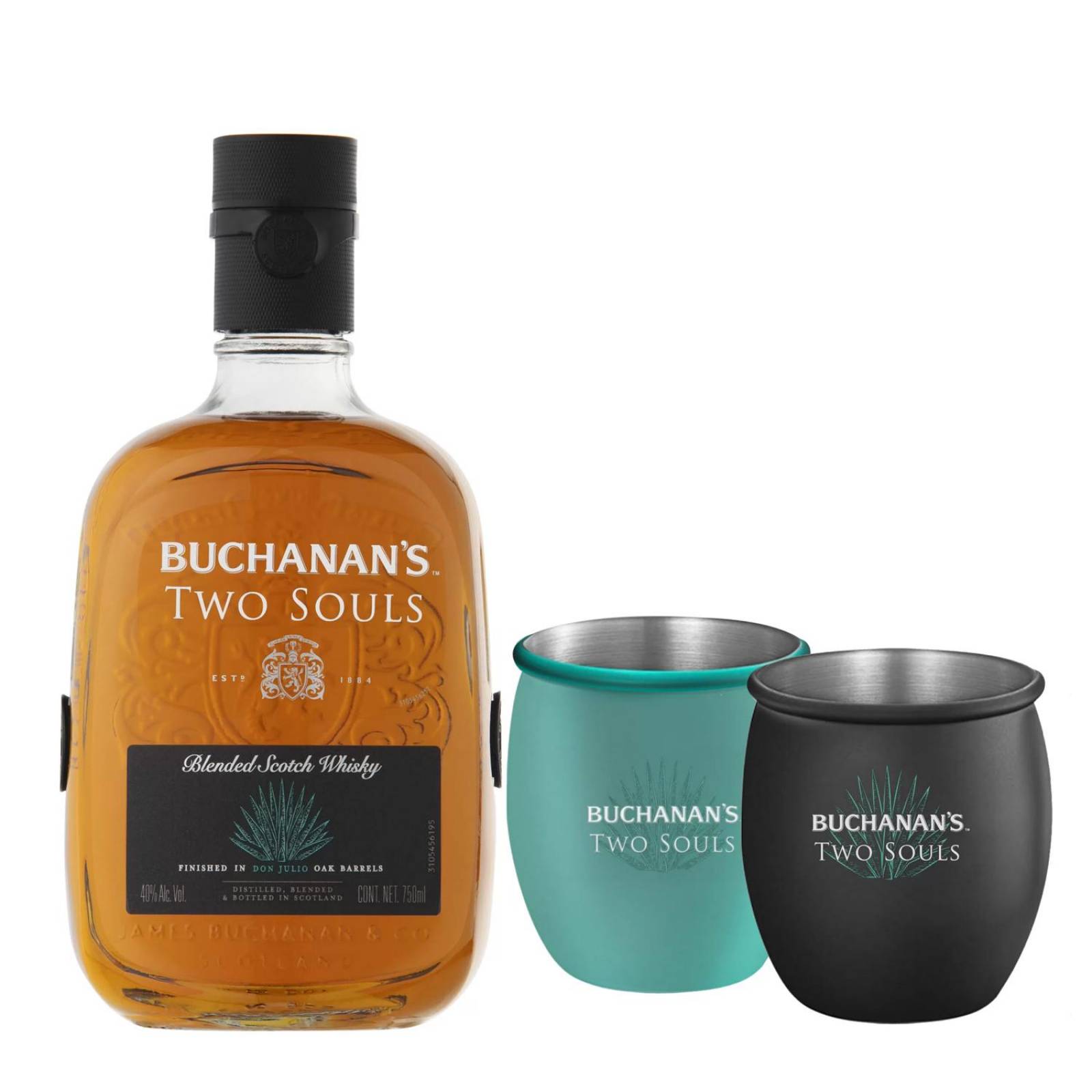 Whisky Buchanans Two Souls 750 ml + 2 Vasos