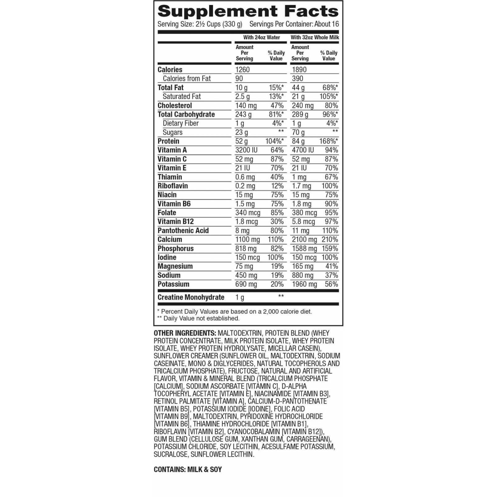 Ganador de peso Dymatize Super Mass Gainer 12 lbs 