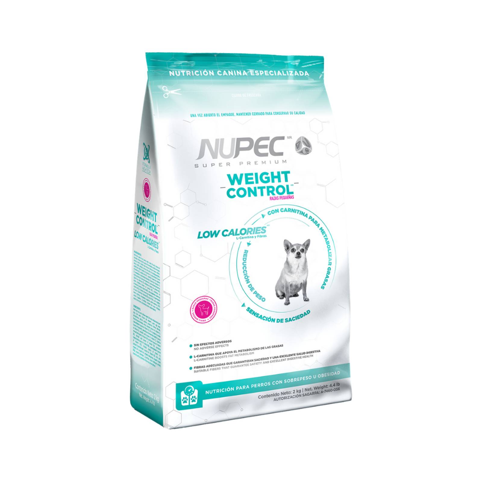 Croquetas para perro Nupec Weight Control Razas Pequeñas 2Kg 