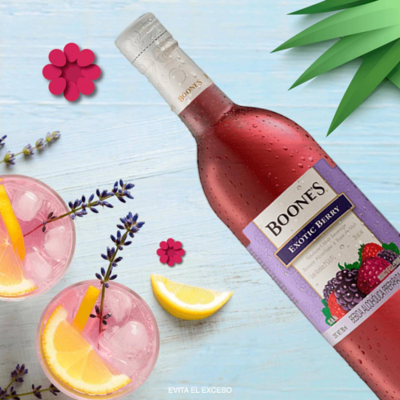 Pack de 12 Licor Boones Exotic Berry 750 ml
