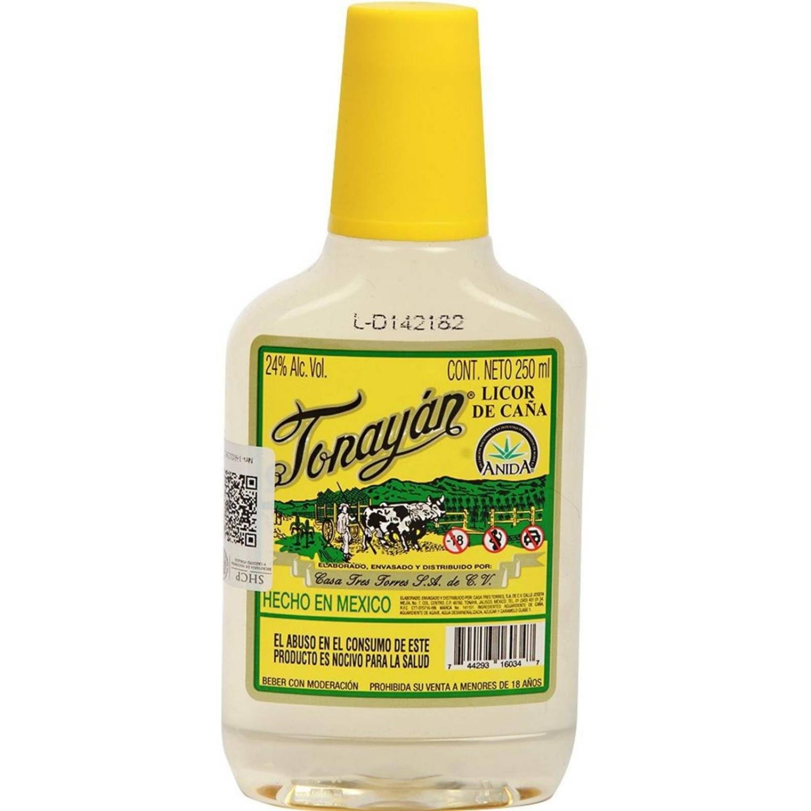 Licor De Caña Tonayan Pet Amarillo 250 ml