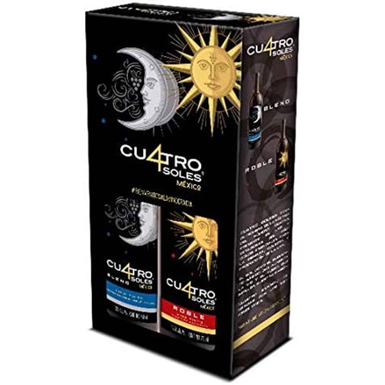 Vino Tinto Cuatro Soles Blend + Roble 750 ml 