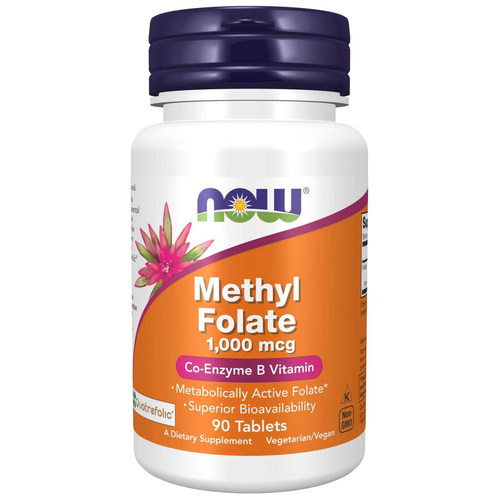 folato de metilo NOW Methyl Folate 5000 mcg 50 Cápsulas 