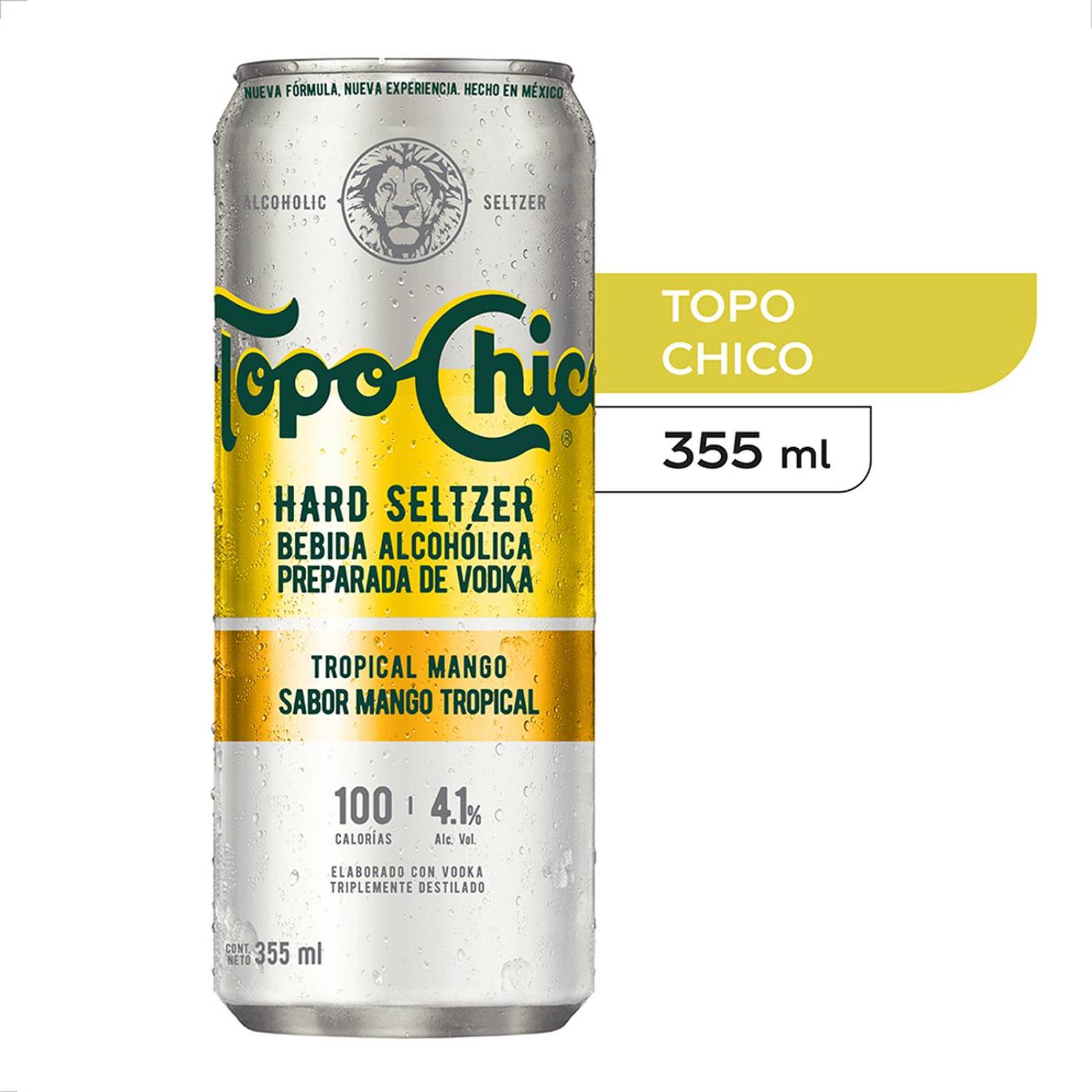 Pack de 6 Hard Seltzer Topo Chico Tropical Mango 355 ml 