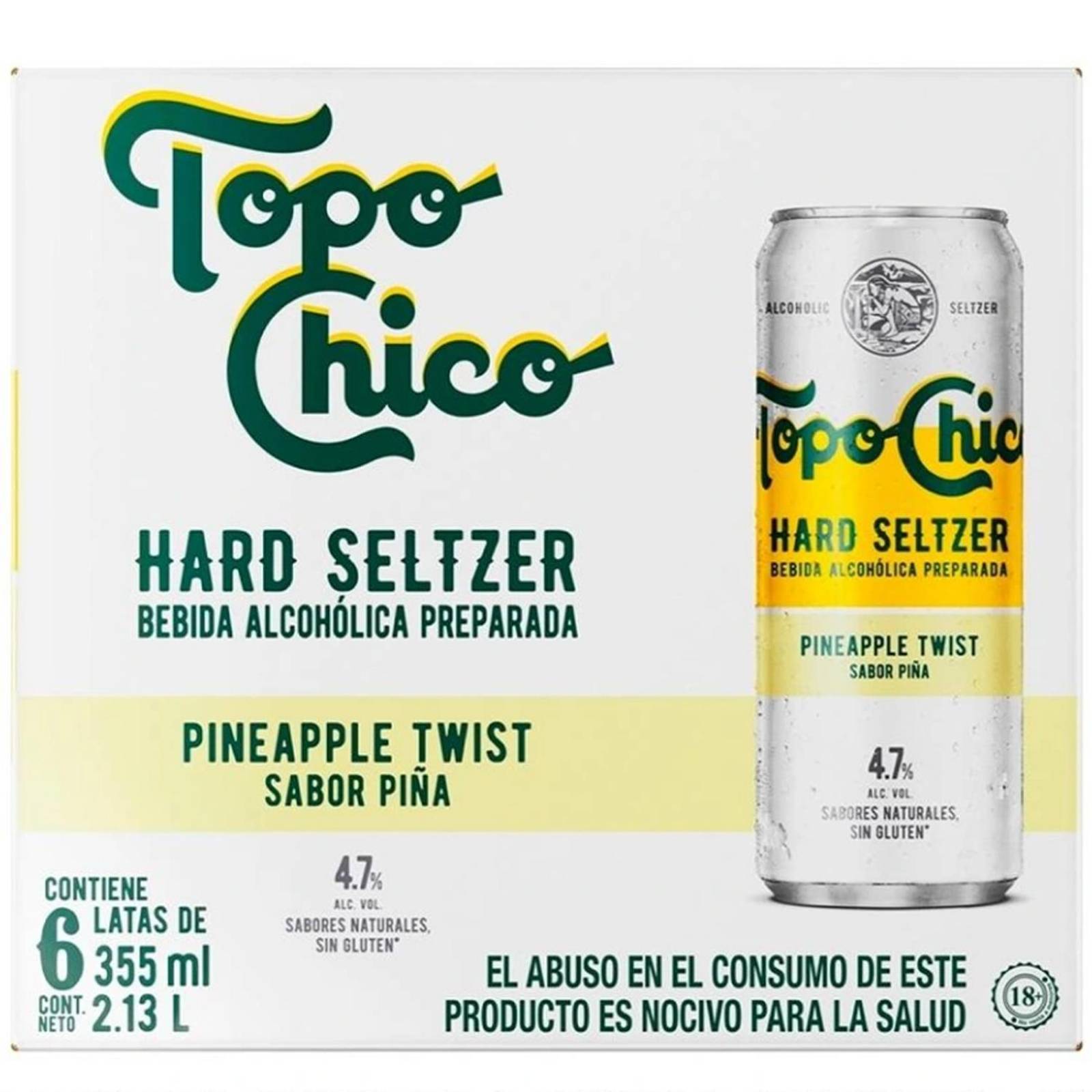 Pack de 6 Hard Seltzer Topo Chico Pineapple Twist 355 ml 