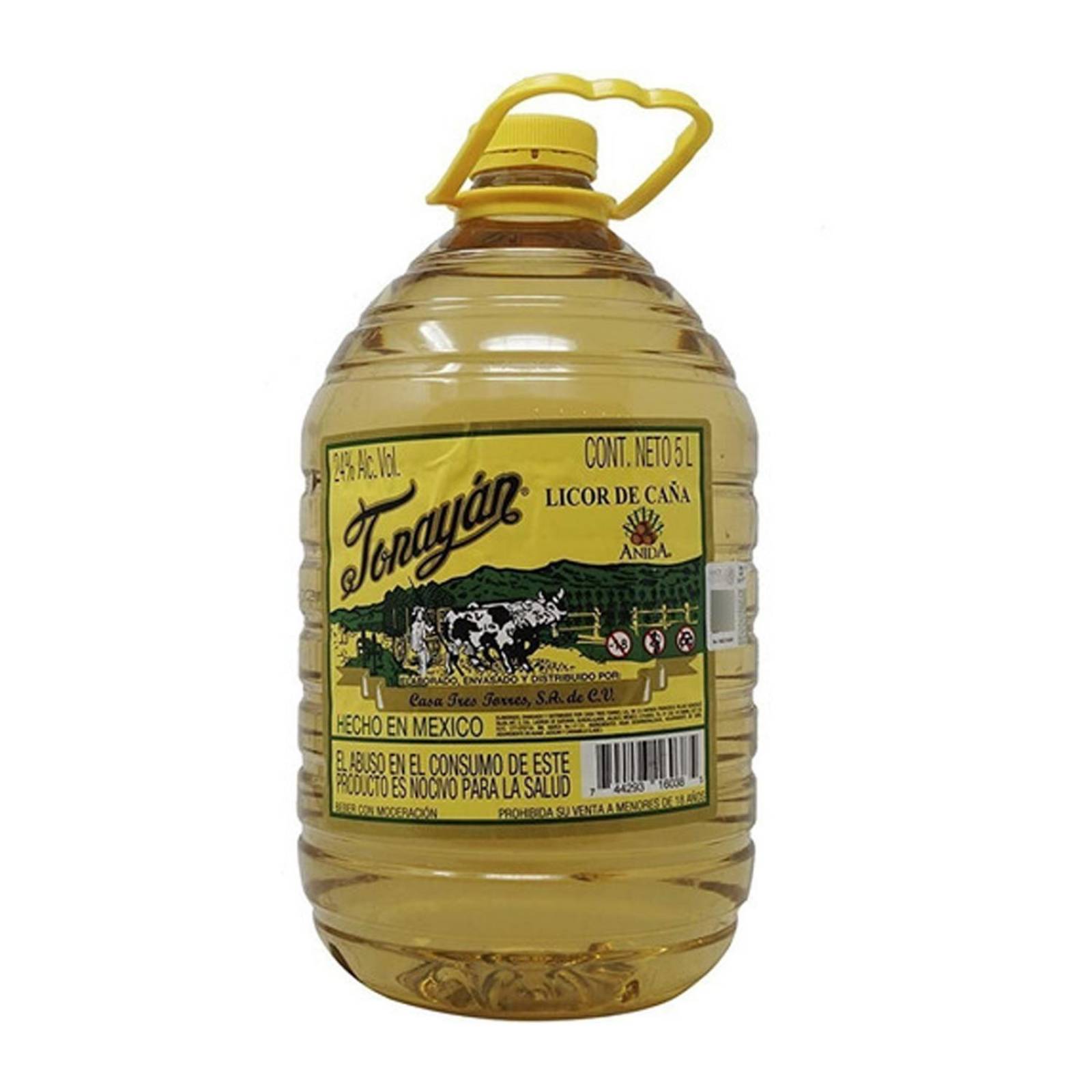 Licor De Caña Tonayan Amarillo Pet 5 L 