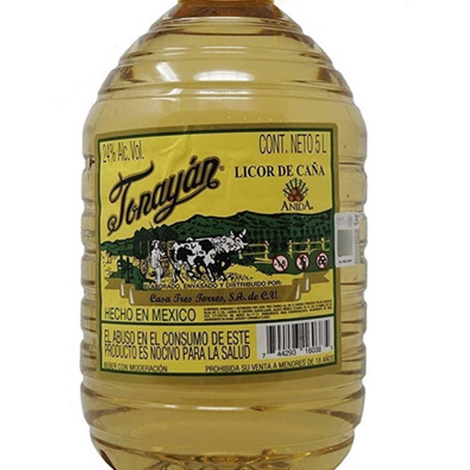 Licor De Caña Tonayan Amarillo Pet 5 L 
