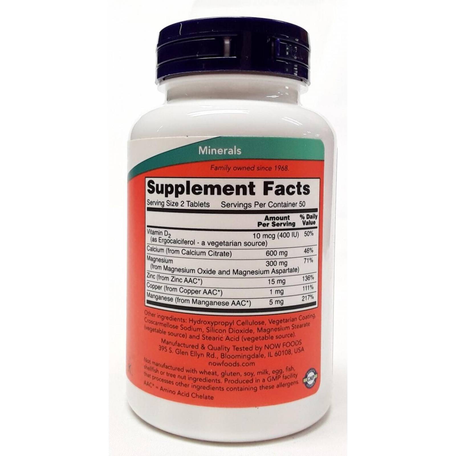 Citrato de calcio Now Calcium Citrate 100 Tabletas