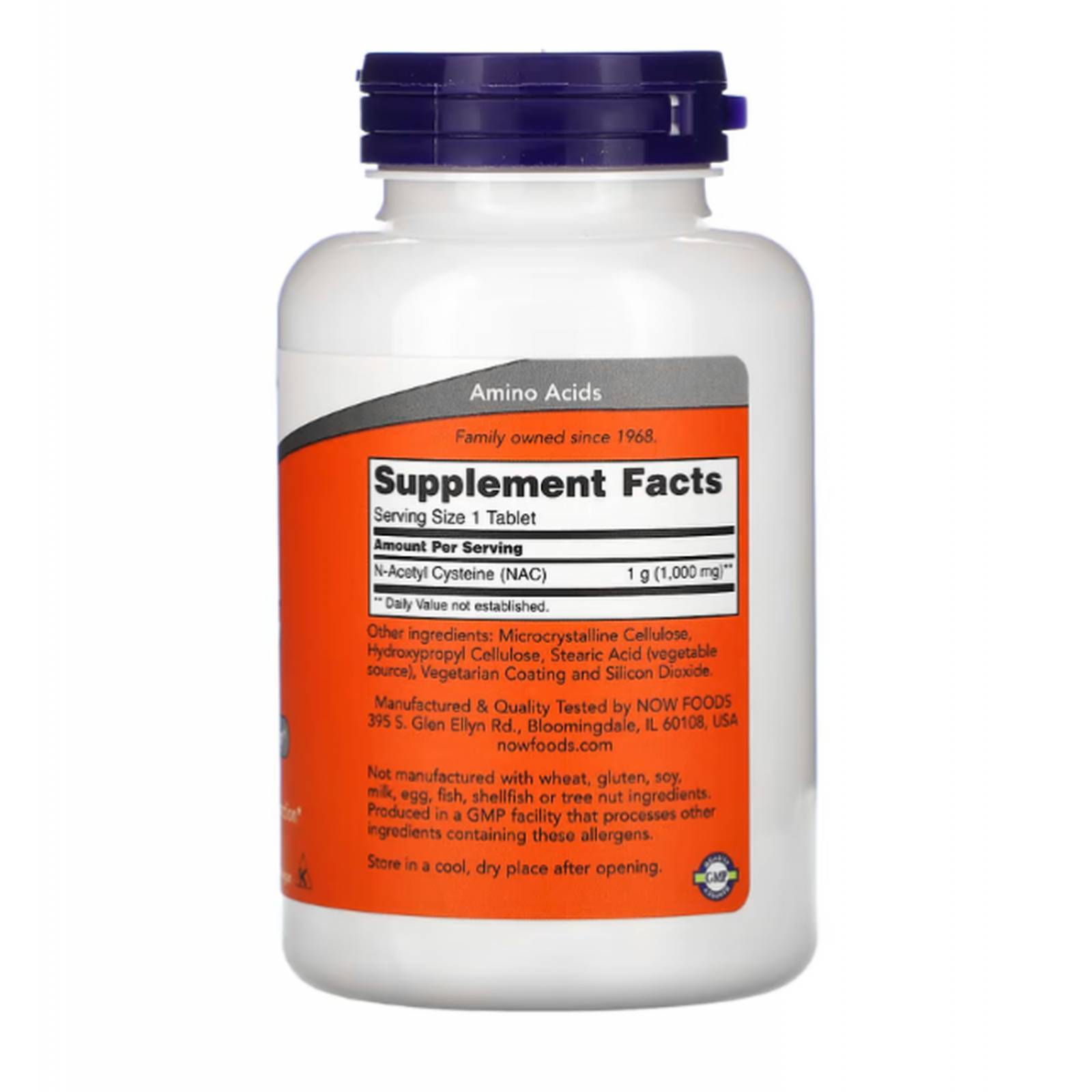 N-acetilcisteína Now NAC 1000mg 120 Tabletas 