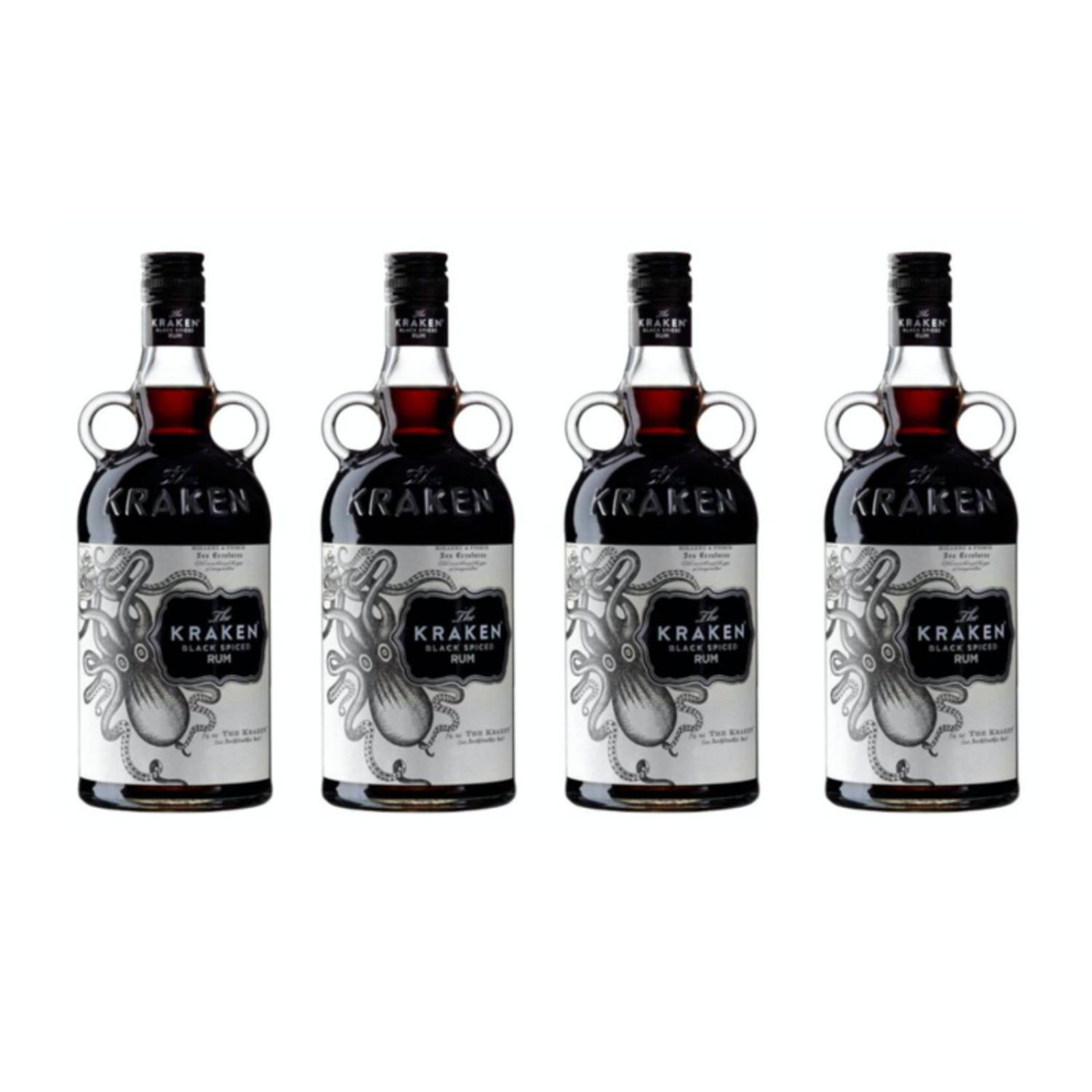 Pack de 4 Ron Kraken Black Spiced 750 ml