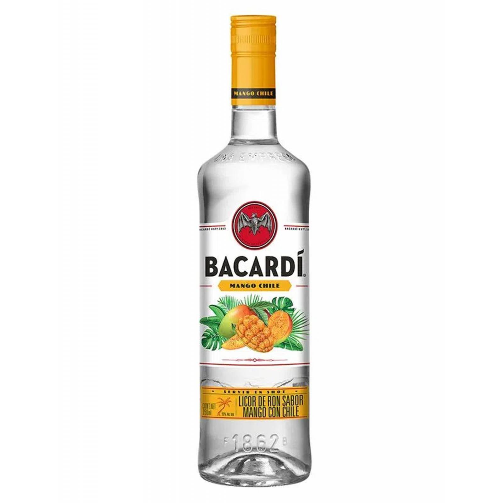 Paquete de 3 Licor de Ron Bacardi Mango Chile 750 ml 