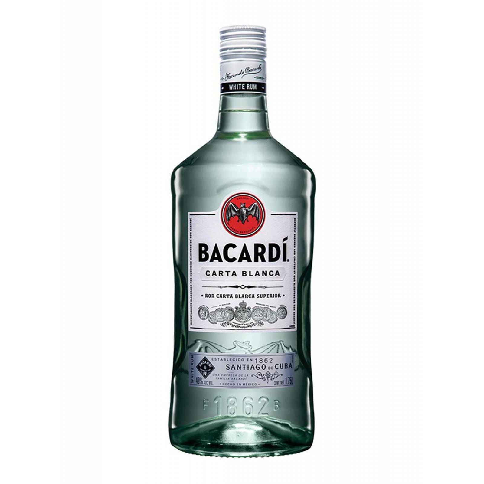 Paquete de 3 Ron Bacardi Carta Blanca 1.75 L 