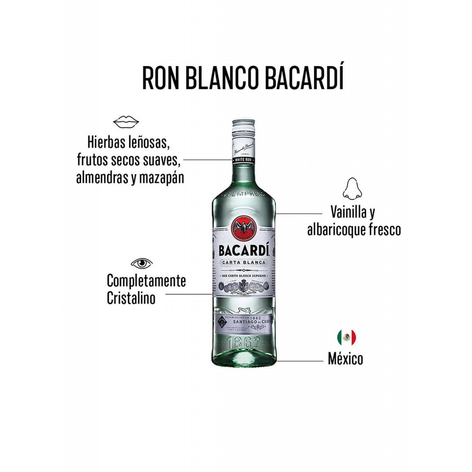Paquete de 3 Ron Bacardi Carta Blanca 1.75 L 