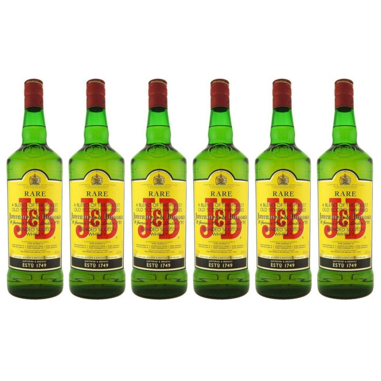 Pack de 6 Whisky J&B Blended Scotch 1 l 