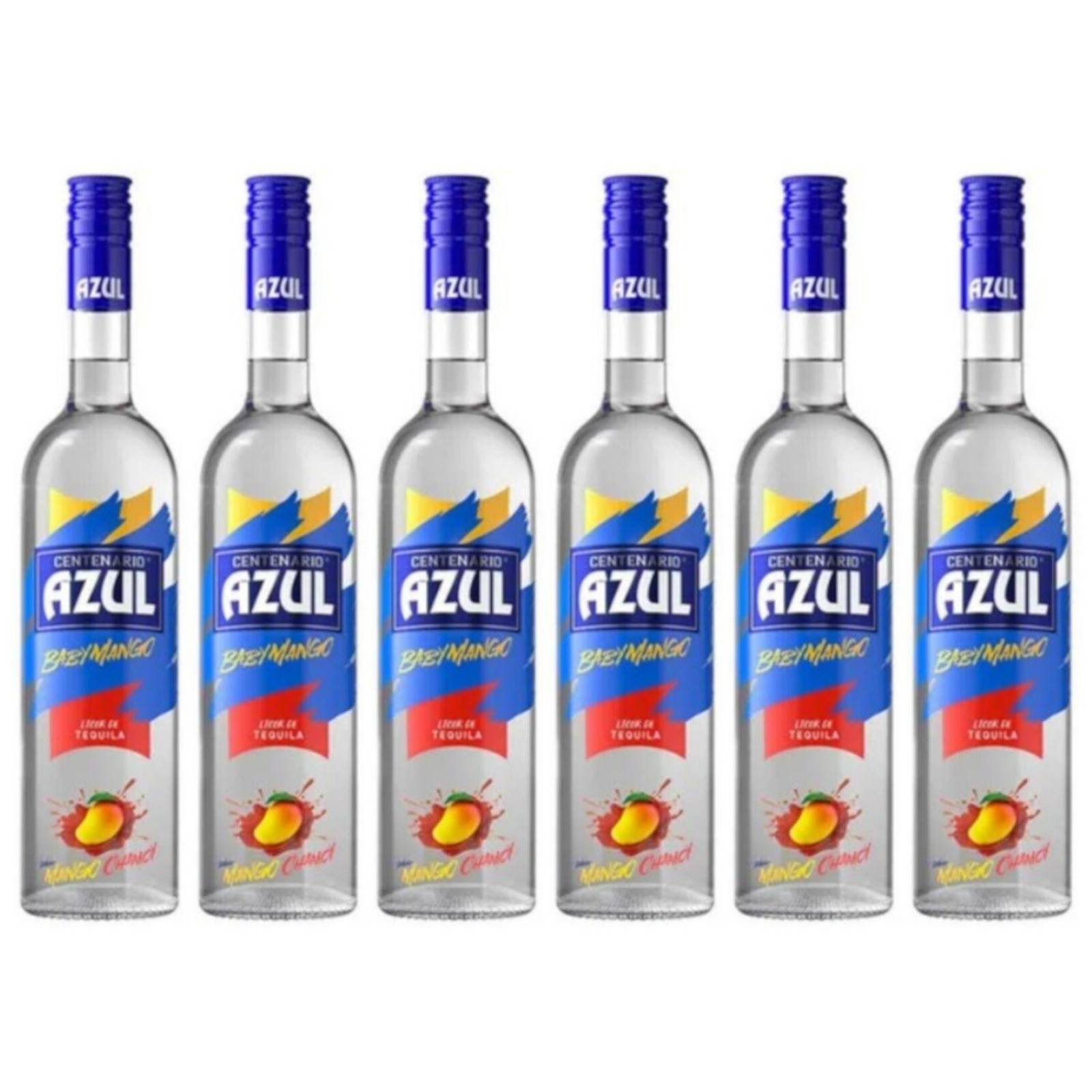 Pack de 6 Licor de Tequila Centenario Azul Baby Mango 700 ml 