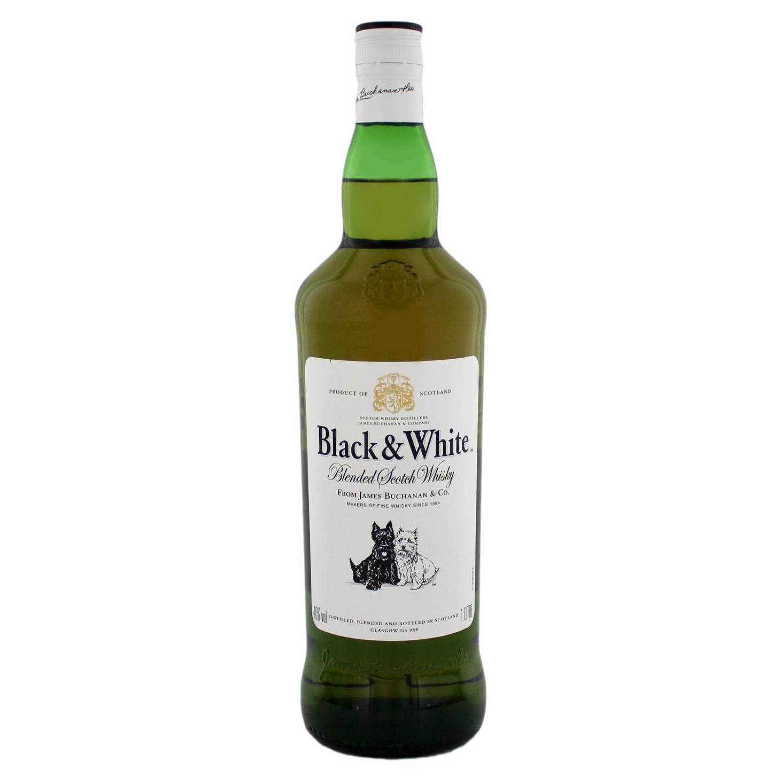 Paquete de 3 Whisky Black And White Blend 1 L 