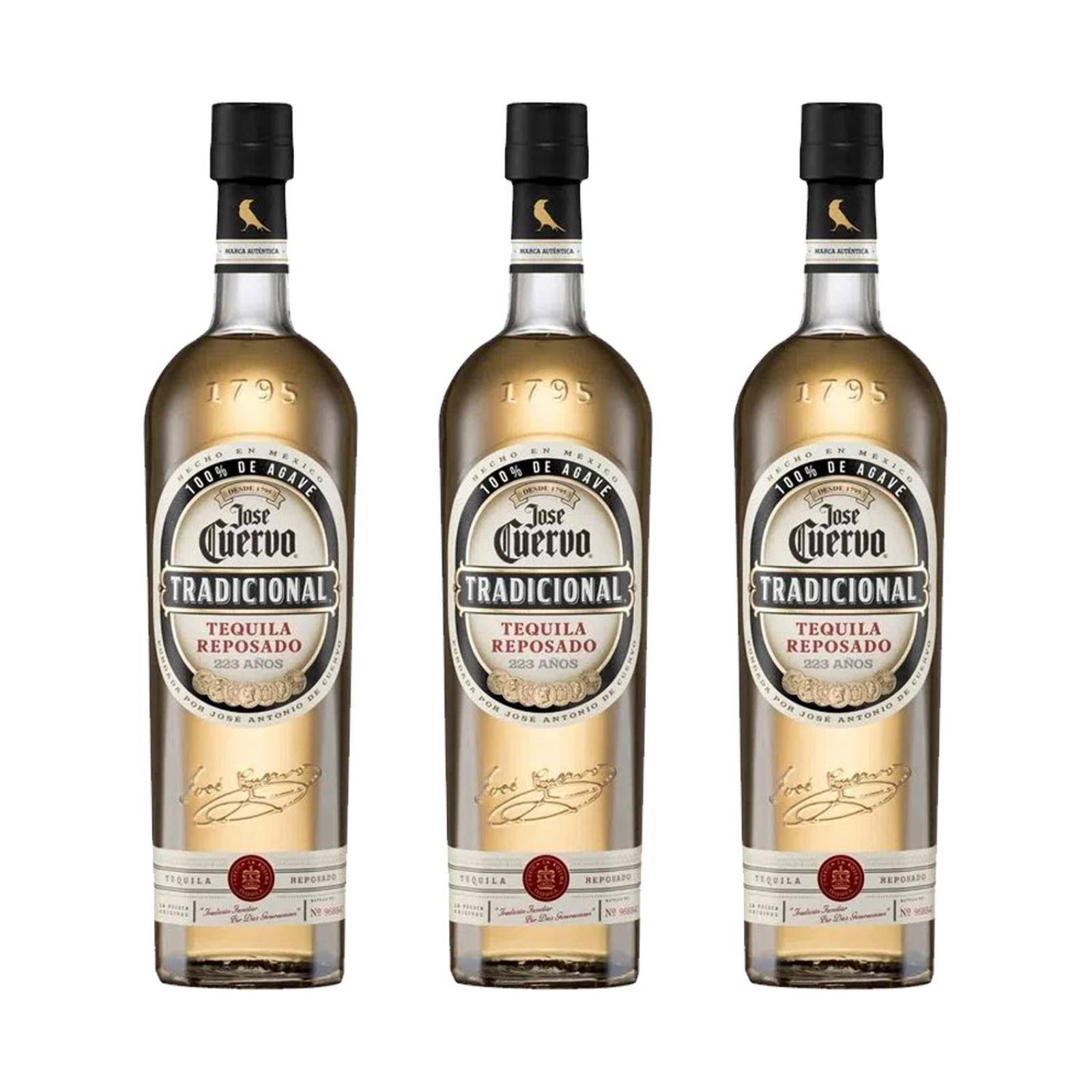 3x2 Tequila Jose Cuervo Tradicional Reposado 950 ml 