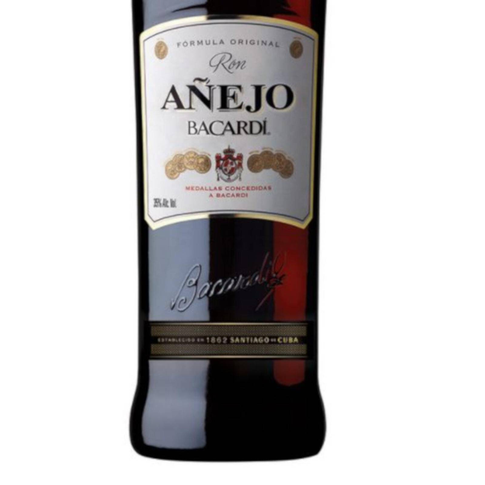 Paquete de 3 Ron Bacardi Añejo 980 ml 