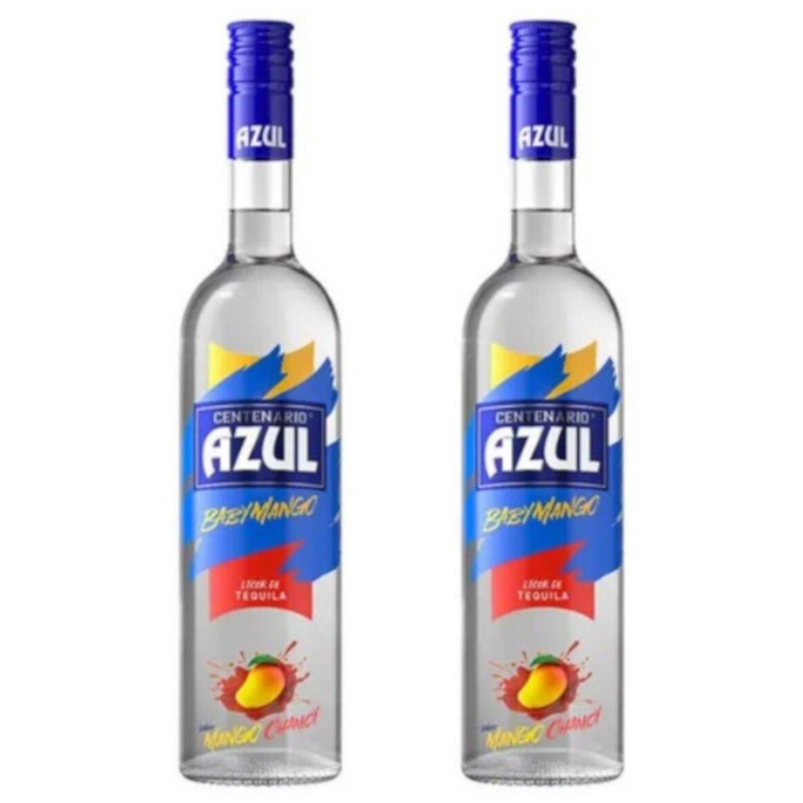 Pack de 2 Licor de Tequila Centenario Azul Baby Mango 700 ml 