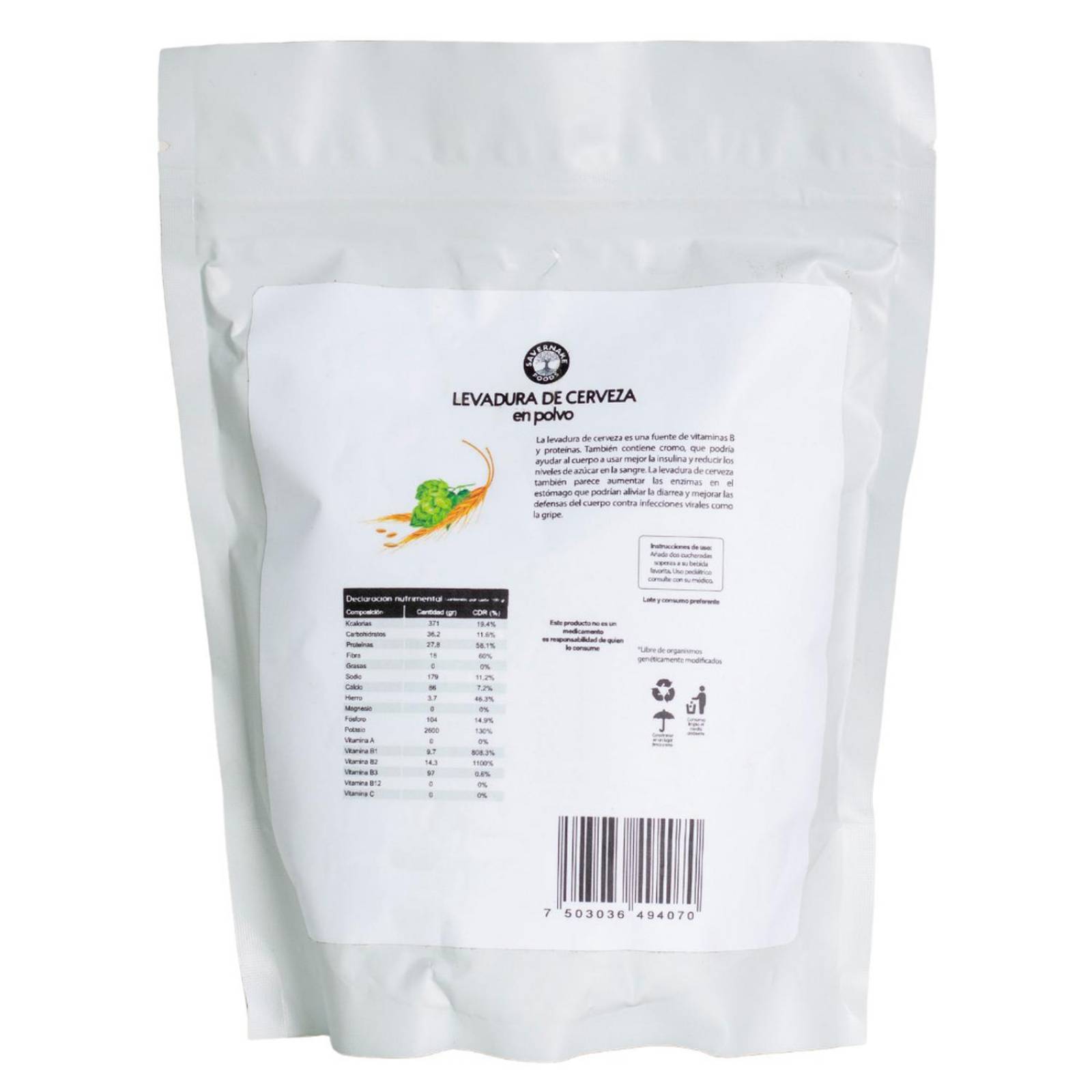 Levadura de Cerveza en Polvo Savernake Foods Superfoods 250g 