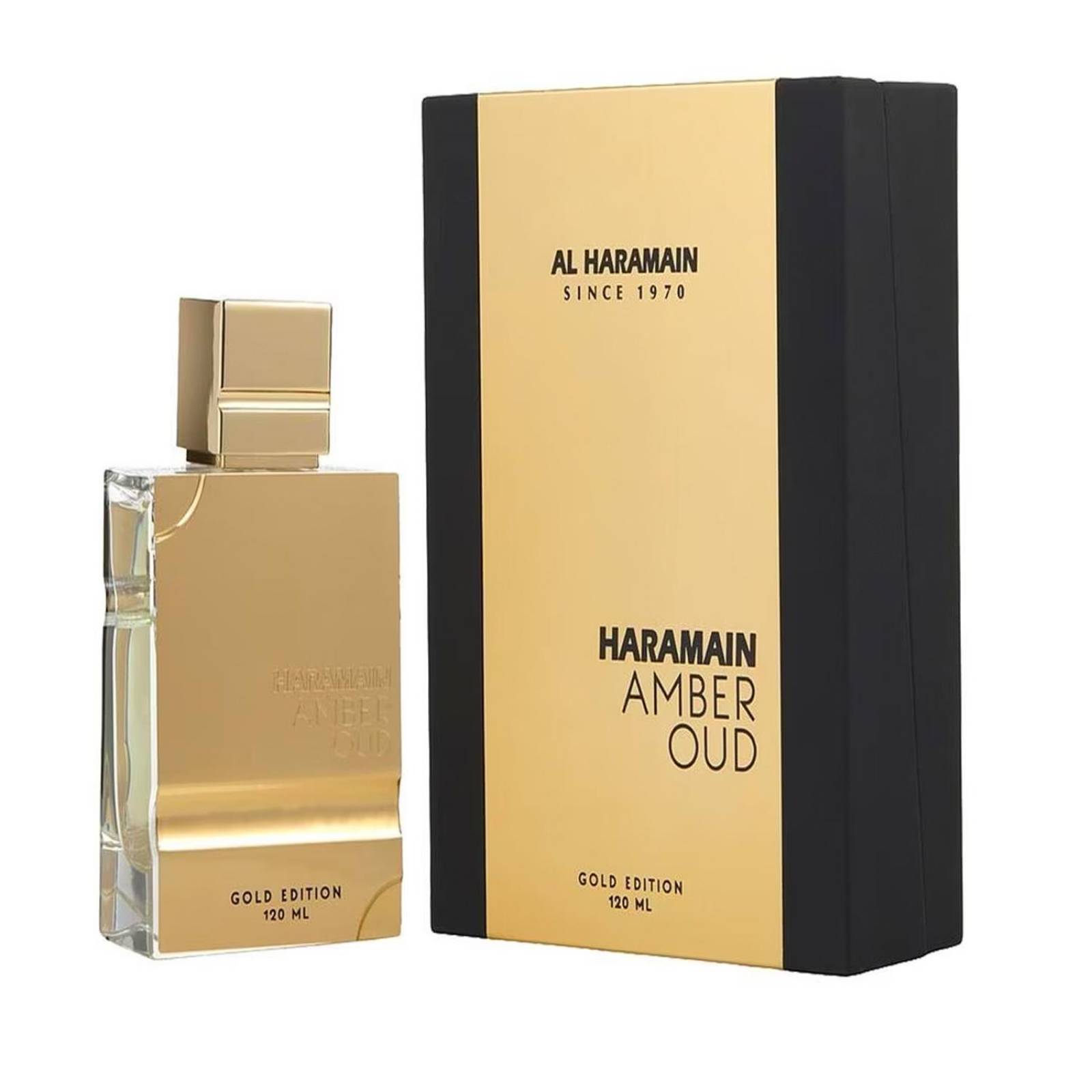 Perfume Amber Oud Gold de Haramain 120 ml EDP