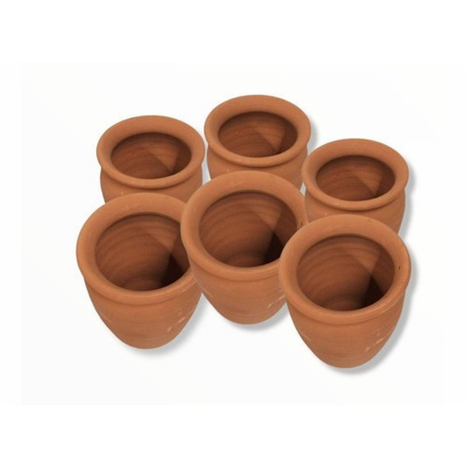 Cantarito de Barro para Tequila y Bebidas 6 piezas 400 ml