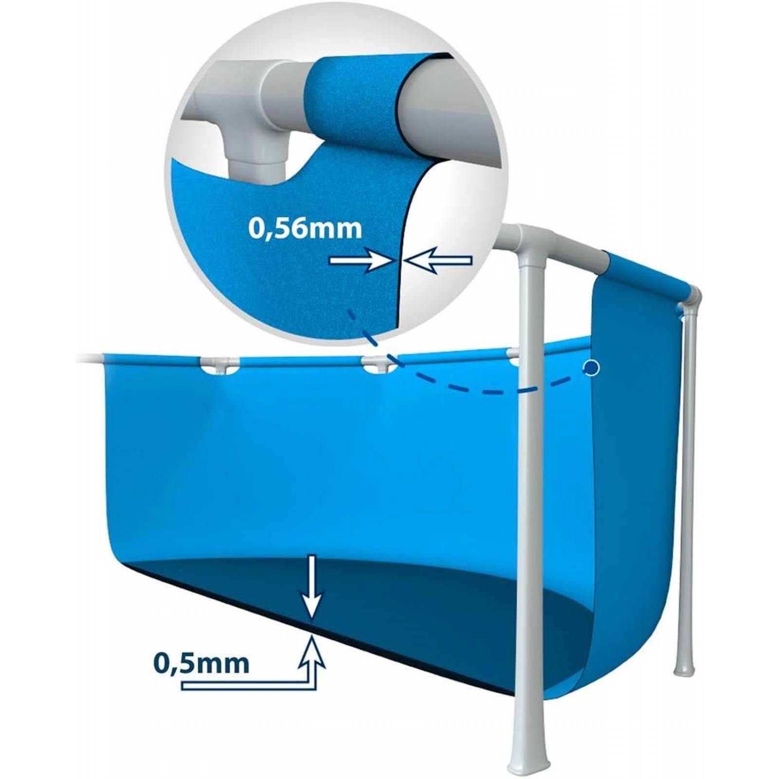 Alberca Piscina Hogar Rectangular Intex Azul Fuerte 