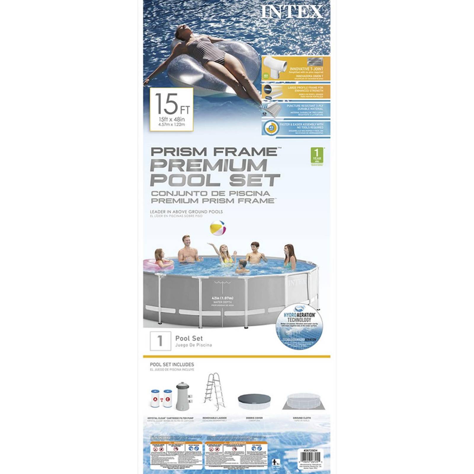 Alberca Prism Frame Premium Gris Intex 26725 