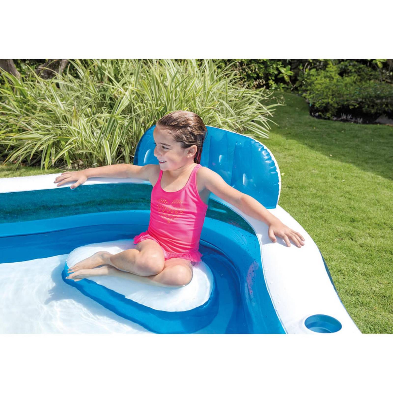 Alberca Inflable Swim Center Cuadrangular con Asientos INTEX 