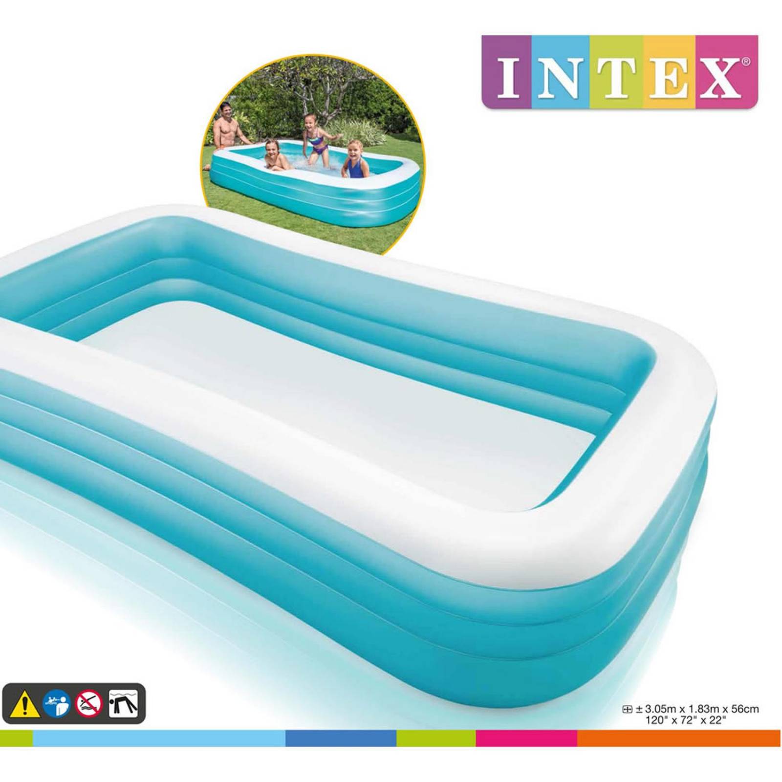 Alberca Inflable Rectangular Swim Center INTEX 