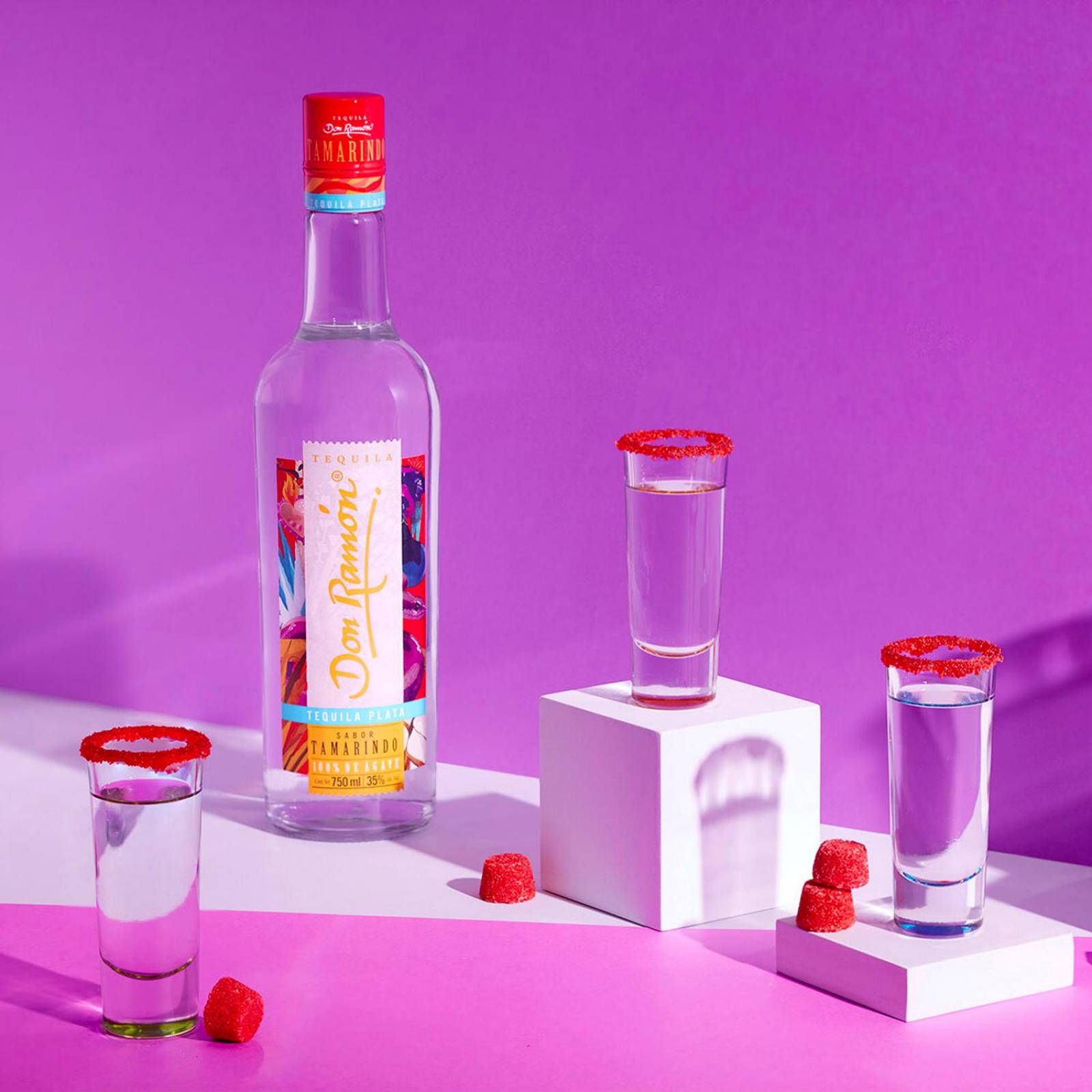Pack de 12 Tequila Don Ramón Plata Sabor Tamarindo de 750 ml