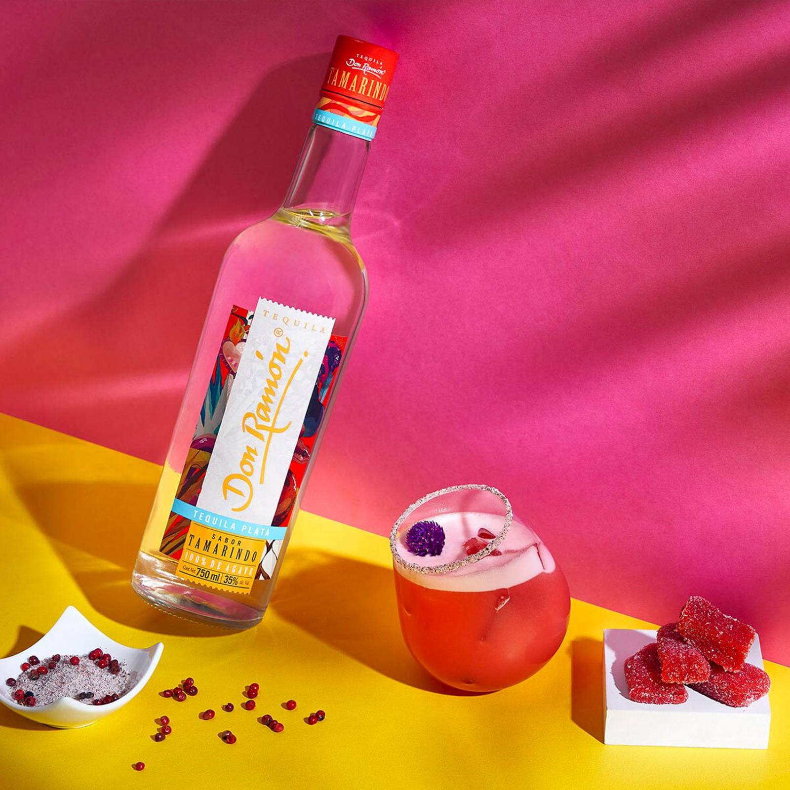 Pack de 12 Tequila Don Ramón Plata Sabor Tamarindo de 750 ml
