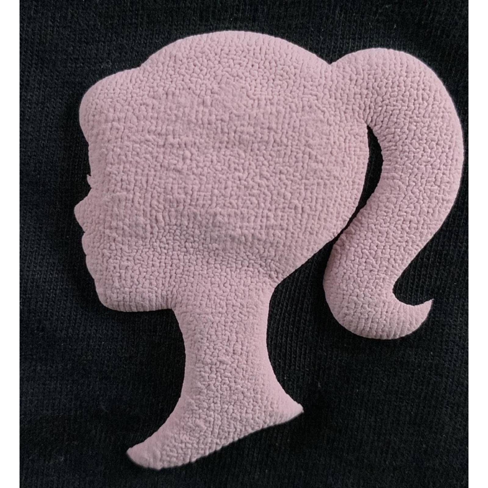 Playera Barbie Malibu con diseño en 3D Negra para niña 